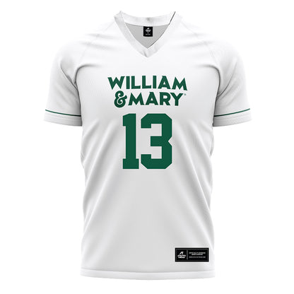 William & Mary - NCAA Women's Soccer : Ava Hanson - White Soccer Jersey-0