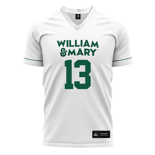 William & Mary - NCAA Women's Soccer : Ava Hanson - White Soccer Jersey-0