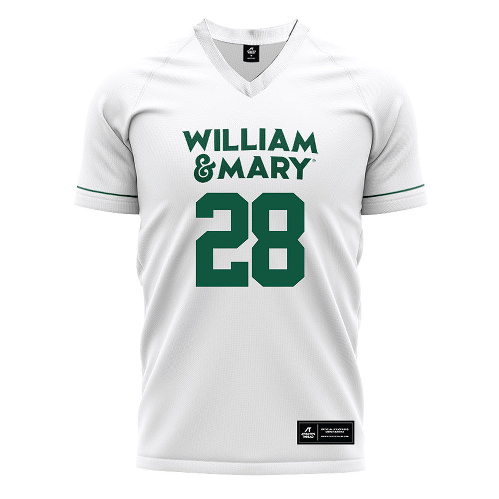 William & Mary - NCAA Women's Soccer : Amalie Steen - White Soccer Jersey-0