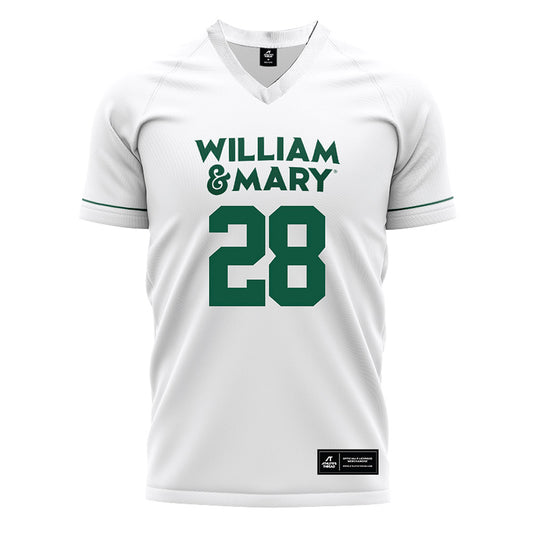 William & Mary - NCAA Women's Soccer : Amalie Steen - White Soccer Jersey-0