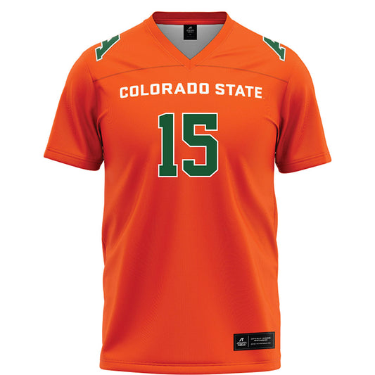 Colorado State - NCAA Football : Tre'Shawn Moore - Orange Football Jersey-0
