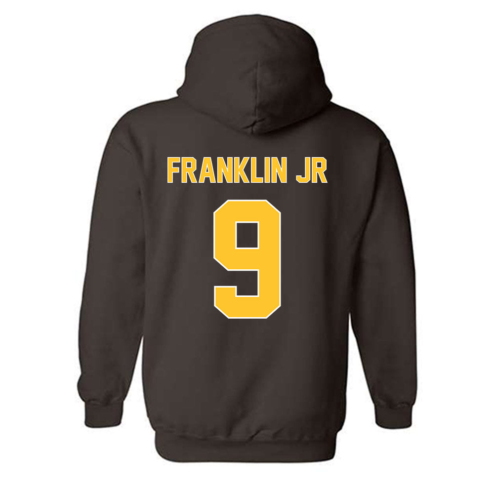 Wyoming - NCAA Football : Travis Franklin Jr - Classic Shersey Hooded Sweatshirt-1