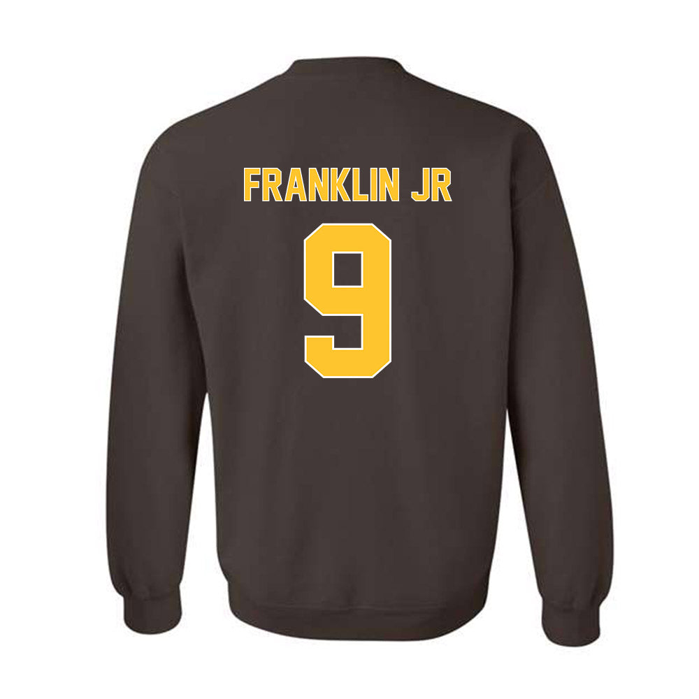 Wyoming - NCAA Football : Travis Franklin Jr - Classic Shersey Crewneck Sweatshirt-1
