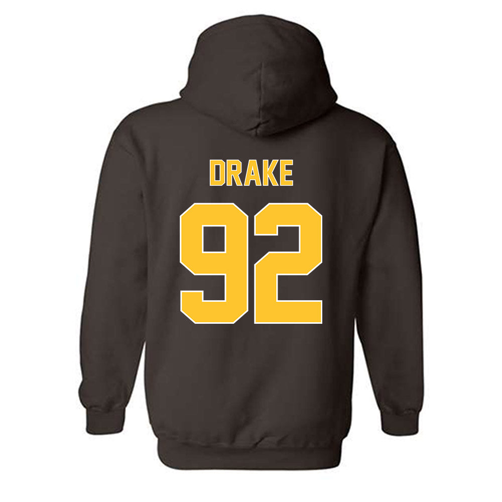 Wyoming - NCAA Football : Dante Drake - Classic Shersey Hooded Sweatshirt-1