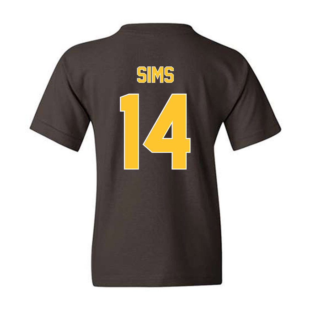 Wyoming - NCAA Football : Landon Sims - Classic Shersey Youth T-Shirt-1
