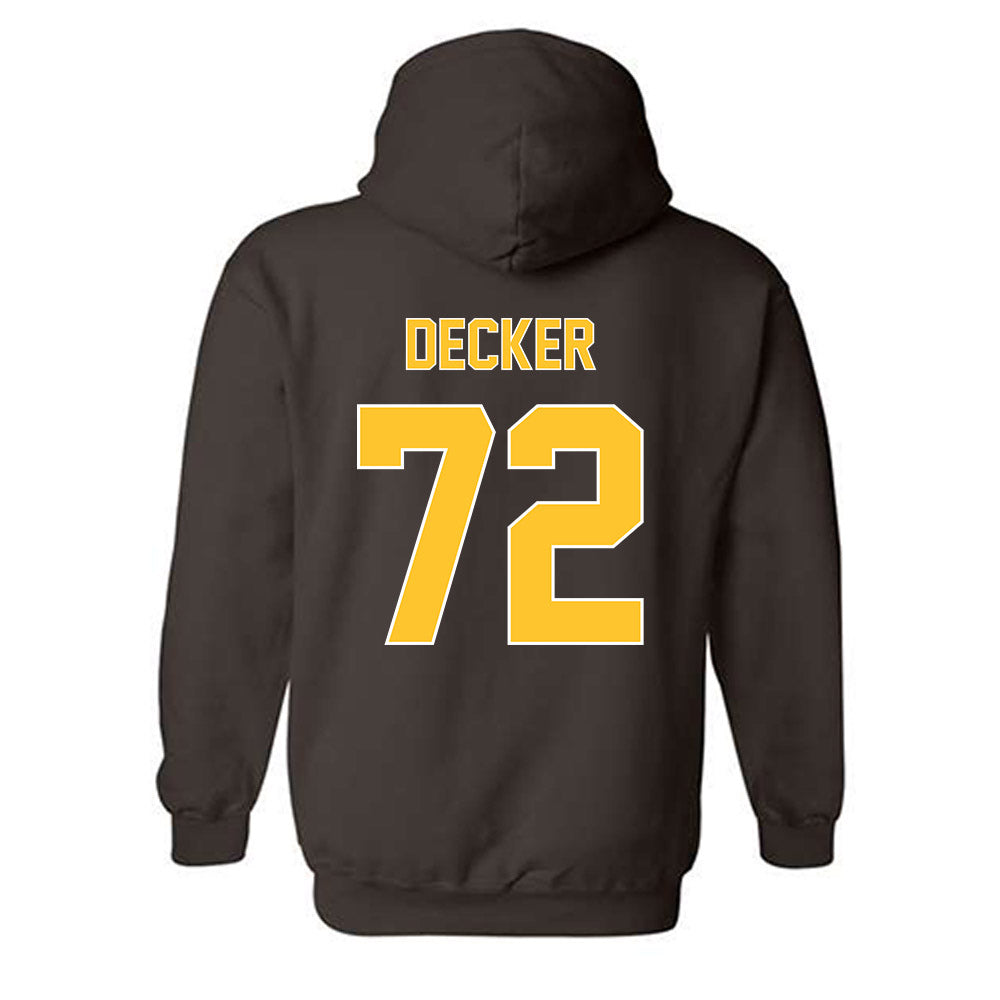 Wyoming - NCAA Football : Pierce Decker - Classic Shersey Hooded Sweatshirt-1