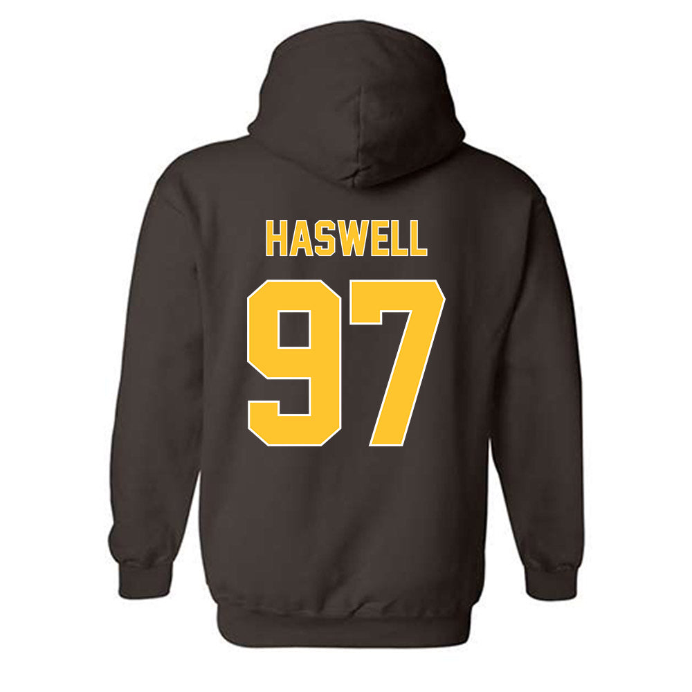 Wyoming - NCAA Football : Alexander Haswell - Classic Shersey Hooded Sweatshirt-1