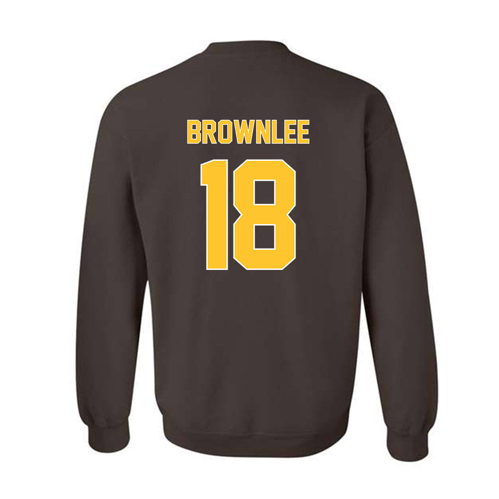 Wyoming - NCAA Football : Da'Marion Brownlee - Classic Shersey Crewneck Sweatshirt-1