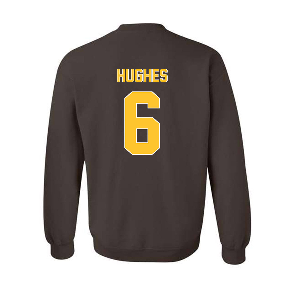 Wyoming - NCAA Football : Tyler Hughes - Classic Shersey Crewneck Sweatshirt-1