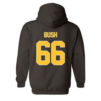 Wyoming - NCAA Football : Johnathan Bush - Classic Shersey Hooded Sweatshirt-1