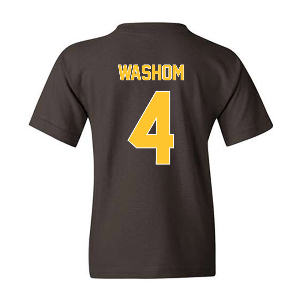 Wyoming - NCAA Football : Ke'Lyn Washom - Classic Shersey Youth T-Shirt-1