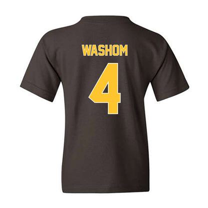 Wyoming - NCAA Football : Ke'Lyn Washom - Classic Shersey Youth T-Shirt-1