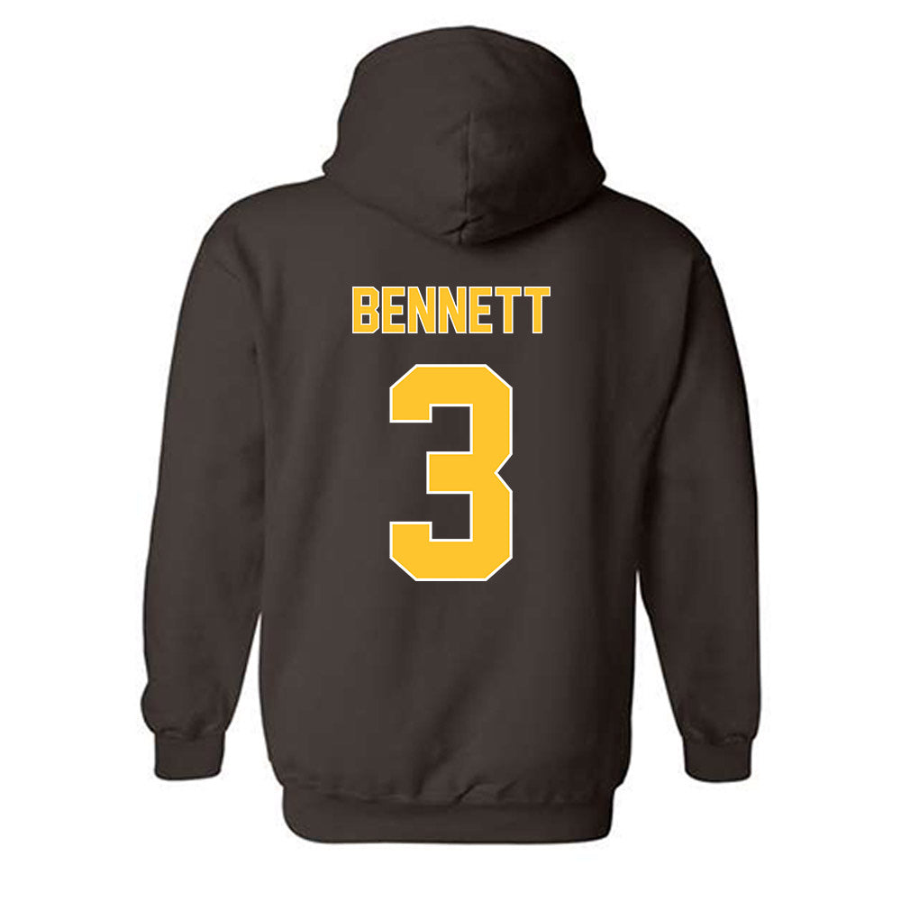 Wyoming - NCAA Men's Basketball : Khaden Bennett - Classic Shersey Hooded Sweatshirt-1