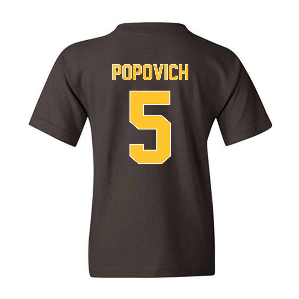 Wyoming - NCAA Football : Justin Popovich - Classic Shersey Youth T-Shirt-1
