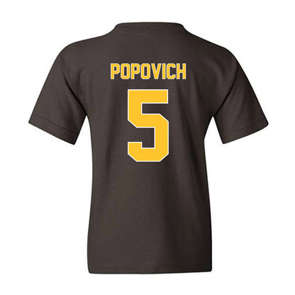 Wyoming - NCAA Football : Justin Popovich - Classic Shersey Youth T-Shirt-1