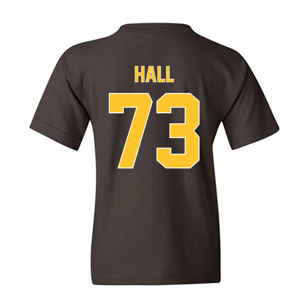 Wyoming - NCAA Football : Caleb Hall - Classic Shersey Youth T-Shirt-1