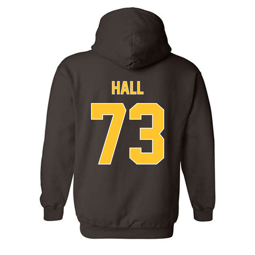 Wyoming - NCAA Football : Caleb Hall - Classic Shersey Hooded Sweatshirt-1