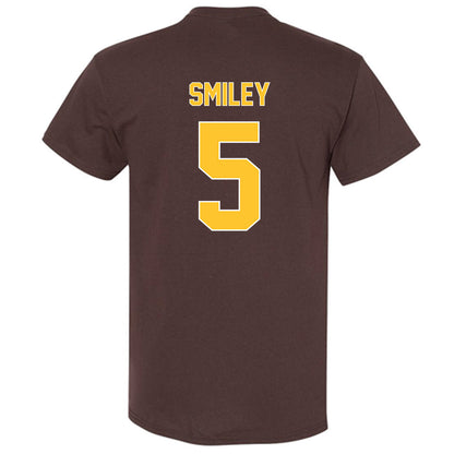 Wyoming - NCAA Men's Basketball : Madden Smiley - Classic Shersey T-Shirt-1