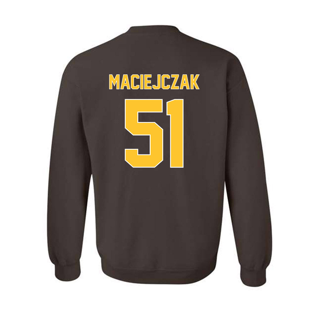 Wyoming - NCAA Football : Jason Maciejczak - Classic Shersey Crewneck Sweatshirt-1