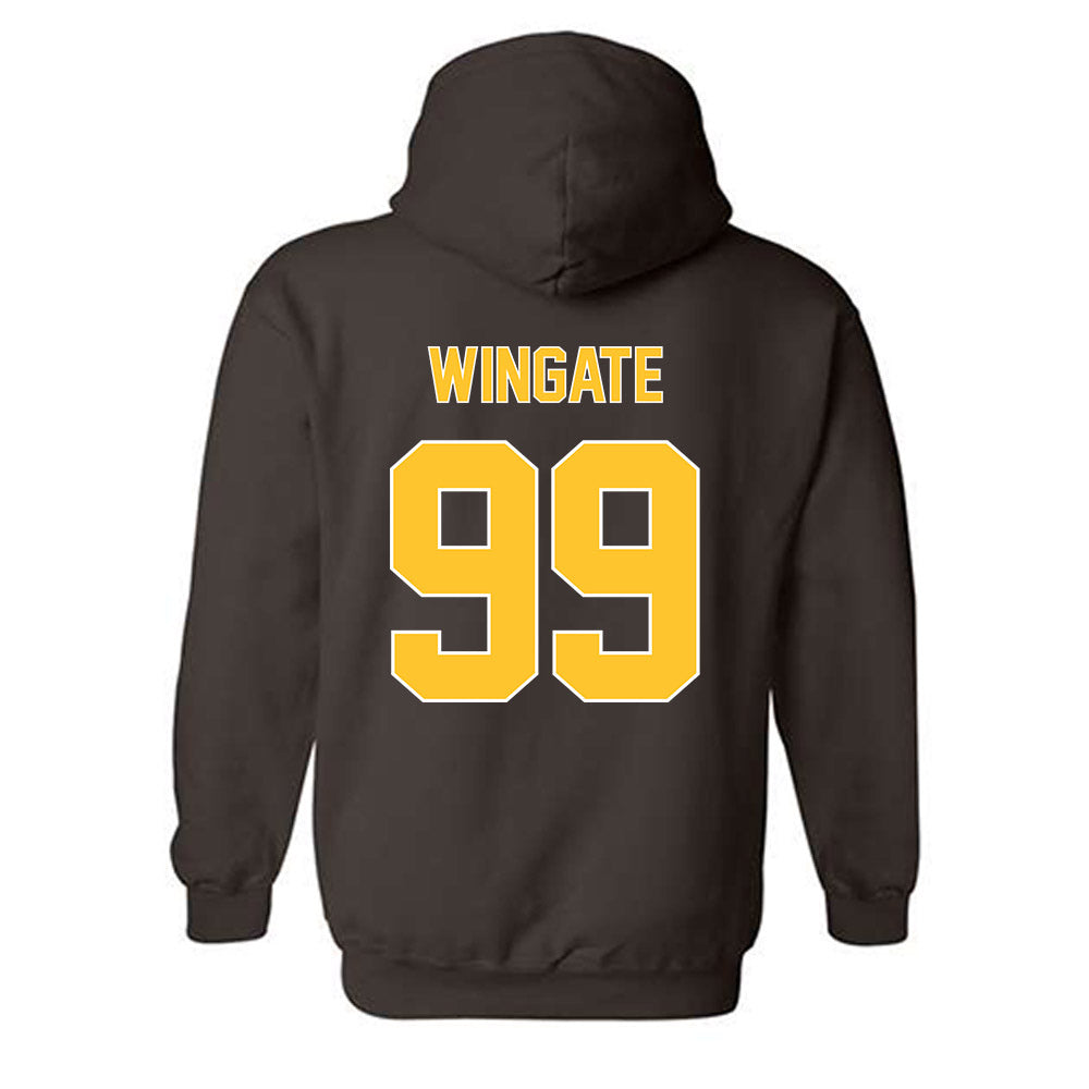 Wyoming - NCAA Football : Donnie Wingate - Classic Shersey Hooded Sweatshirt-1