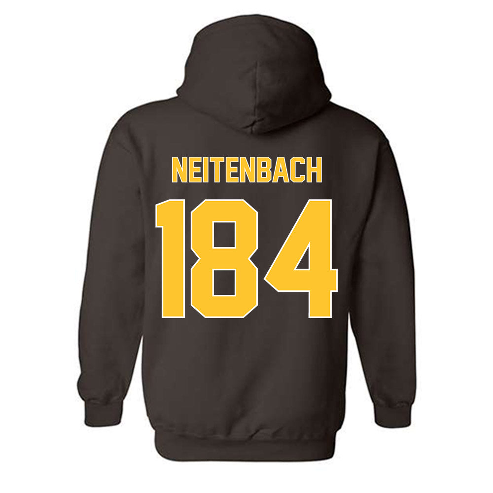 Wyoming - NCAA Wrestling : Eddie Neitenbach - Classic Shersey Hooded Sweatshirt-1