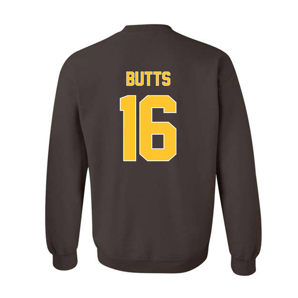 Wyoming - NCAA Football : Karson Butts - Classic Shersey Crewneck Sweatshirt-1