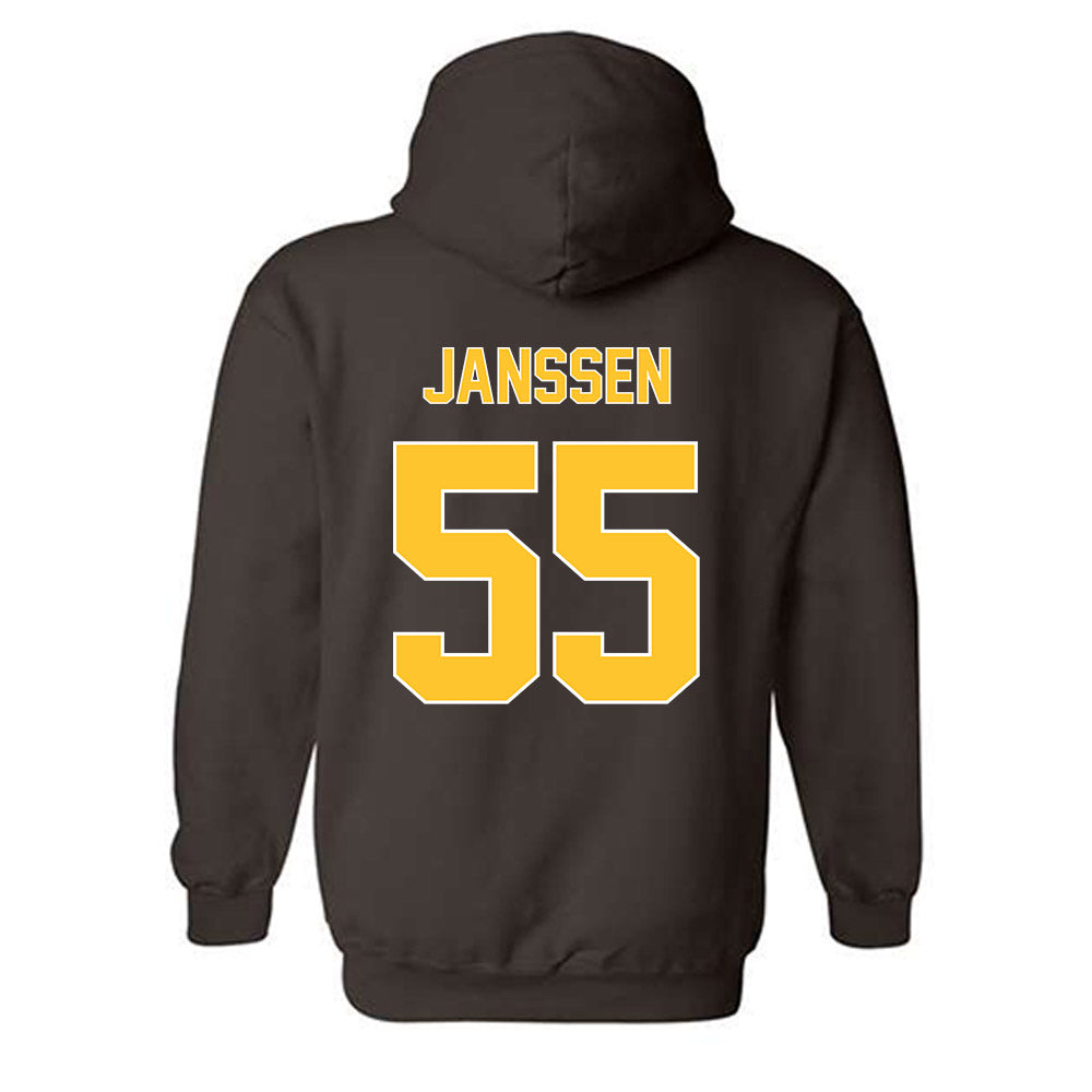 Wyoming - NCAA Football : Kalvin Janssen - Classic Shersey Hooded Sweatshirt-1
