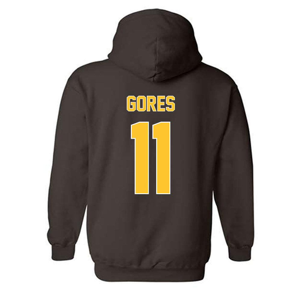 Wyoming - NCAA Men's Basketball : Gavin Gores - Classic Shersey Hooded Sweatshirt-1