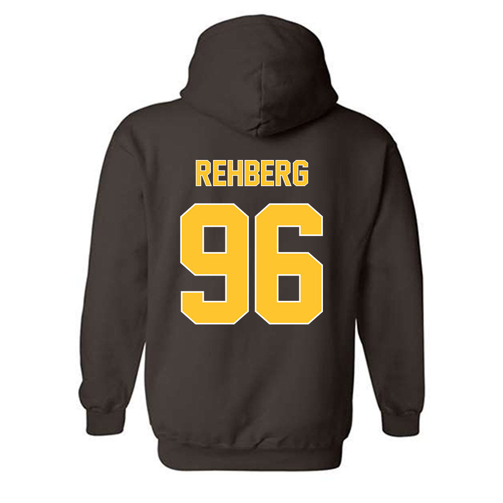 Wyoming - NCAA Football : Henry Rehberg - Classic Shersey Hooded Sweatshirt-1