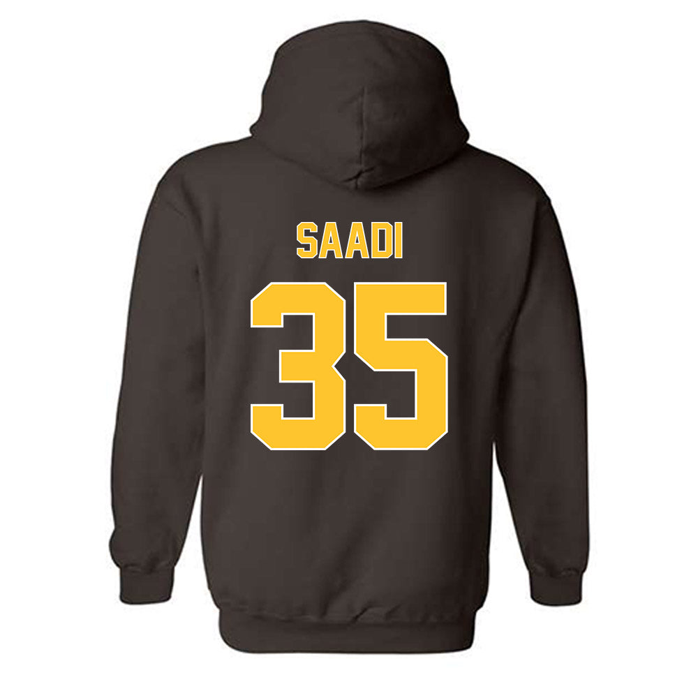 Wyoming - NCAA Men's Basketball : Simm-Marten Saadi - Classic Shersey Hooded Sweatshirt-1