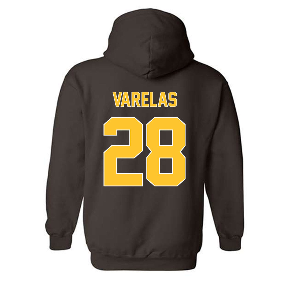 Wyoming - NCAA Football : Nikos Varelas - Classic Shersey Hooded Sweatshirt-1