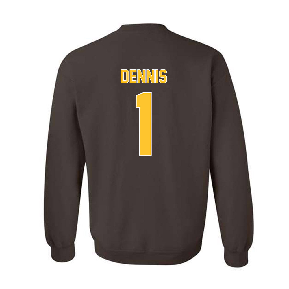 Wyoming - NCAA Men's Basketball : Damarion Dennis - Classic Shersey Crewneck Sweatshirt-1