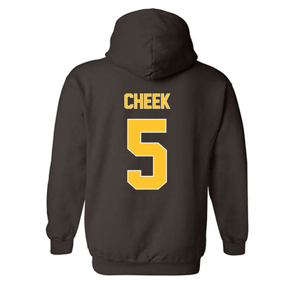 Wyoming - NCAA Football : Brooklyn Cheek - Classic Shersey Hooded Sweatshirt-1