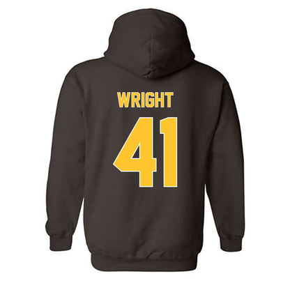 Wyoming - NCAA Football : Mason Wright - Classic Shersey Hooded Sweatshirt-1