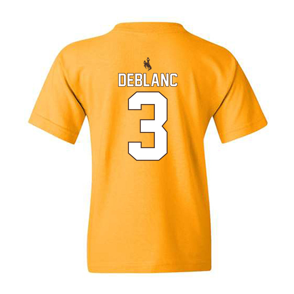 Wyoming - NCAA Football : Deion DeBlanc - Youth T-Shirt-1
