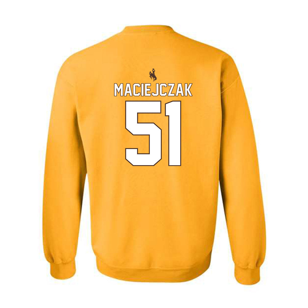Wyoming - NCAA Football : Jason Maciejczak - Crewneck Sweatshirt-1