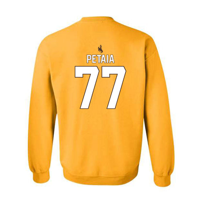 Wyoming - NCAA Football : Josiah Petaia - Crewneck Sweatshirt-1