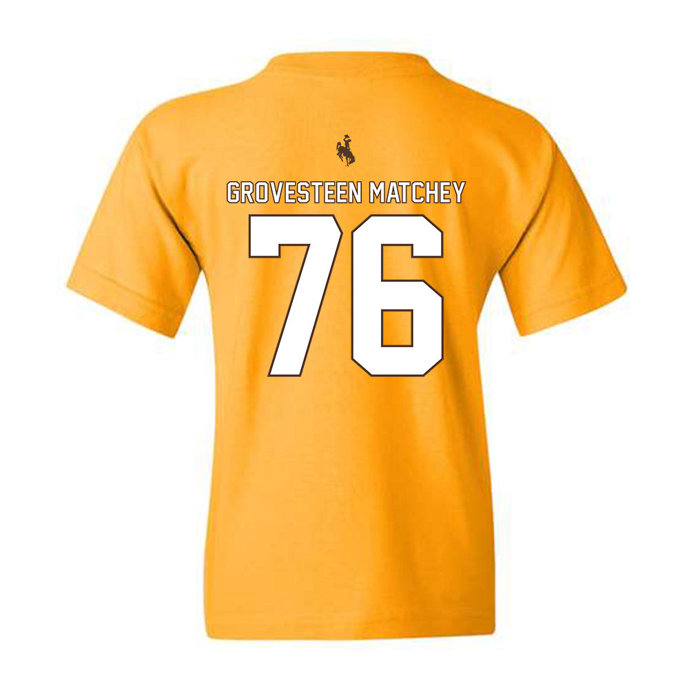 Wyoming - NCAA Football : Quinn Grovesteen Matchey - Youth T-Shirt