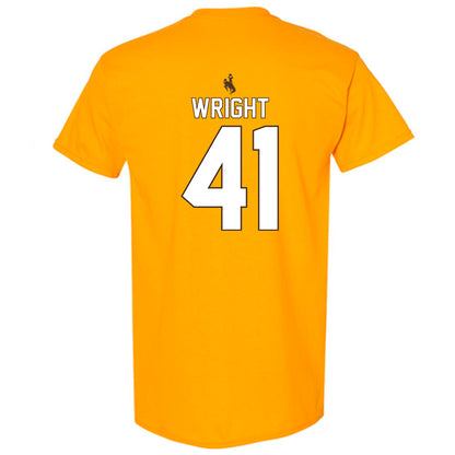 Wyoming - NCAA Football : Mason Wright - T-Shirt-1