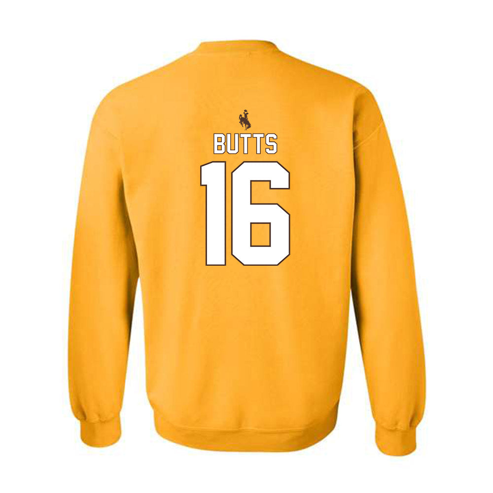 Wyoming - NCAA Football : Karson Butts - Crewneck Sweatshirt-1