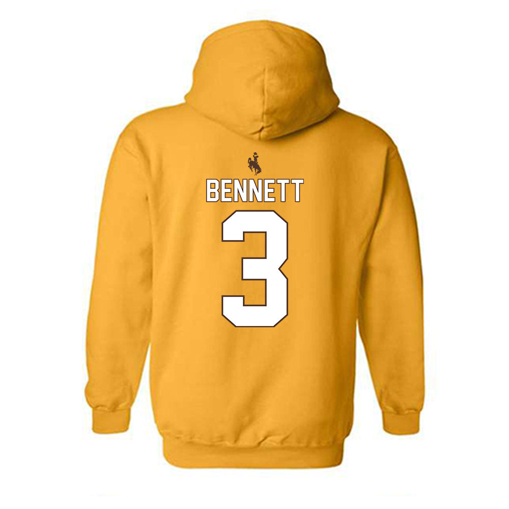 Wyoming - NCAA Men's Basketball : Khaden Bennett - Classic Shersey Hooded Sweatshirt-1