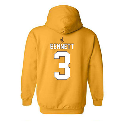 Wyoming - NCAA Men's Basketball : Khaden Bennett - Classic Shersey Hooded Sweatshirt-1