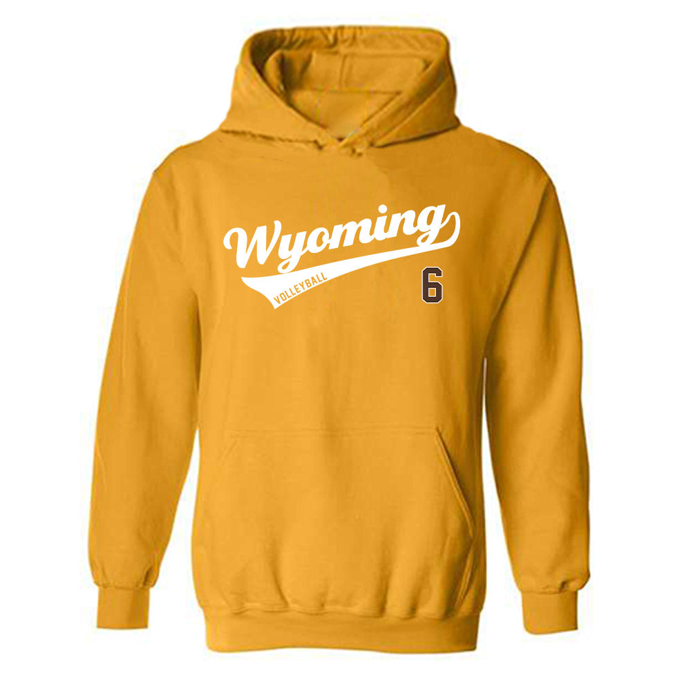 Wyoming - NCAA Women's Volleyball : Ruby Jensen - Classic Shersey Hooded Sweatshirt-0