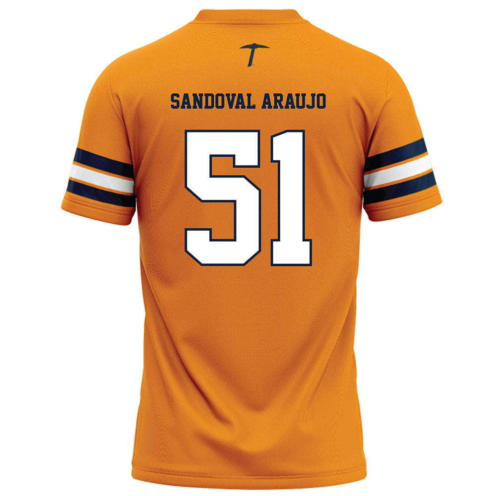 UTEP - NCAA Football : Eric Sandoval Araujo - Orange Football Jersey-1