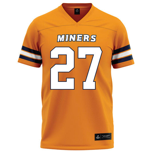 UTEP - NCAA Football : Justin Content - Orange Football Jersey-0