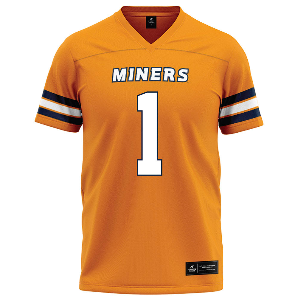 UTEP - NCAA Football : EJ Colson - Orange Football Jersey-0