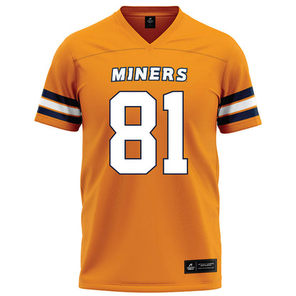 UTEP - NCAA Football : Johan Camacho - Orange Football Jersey-0