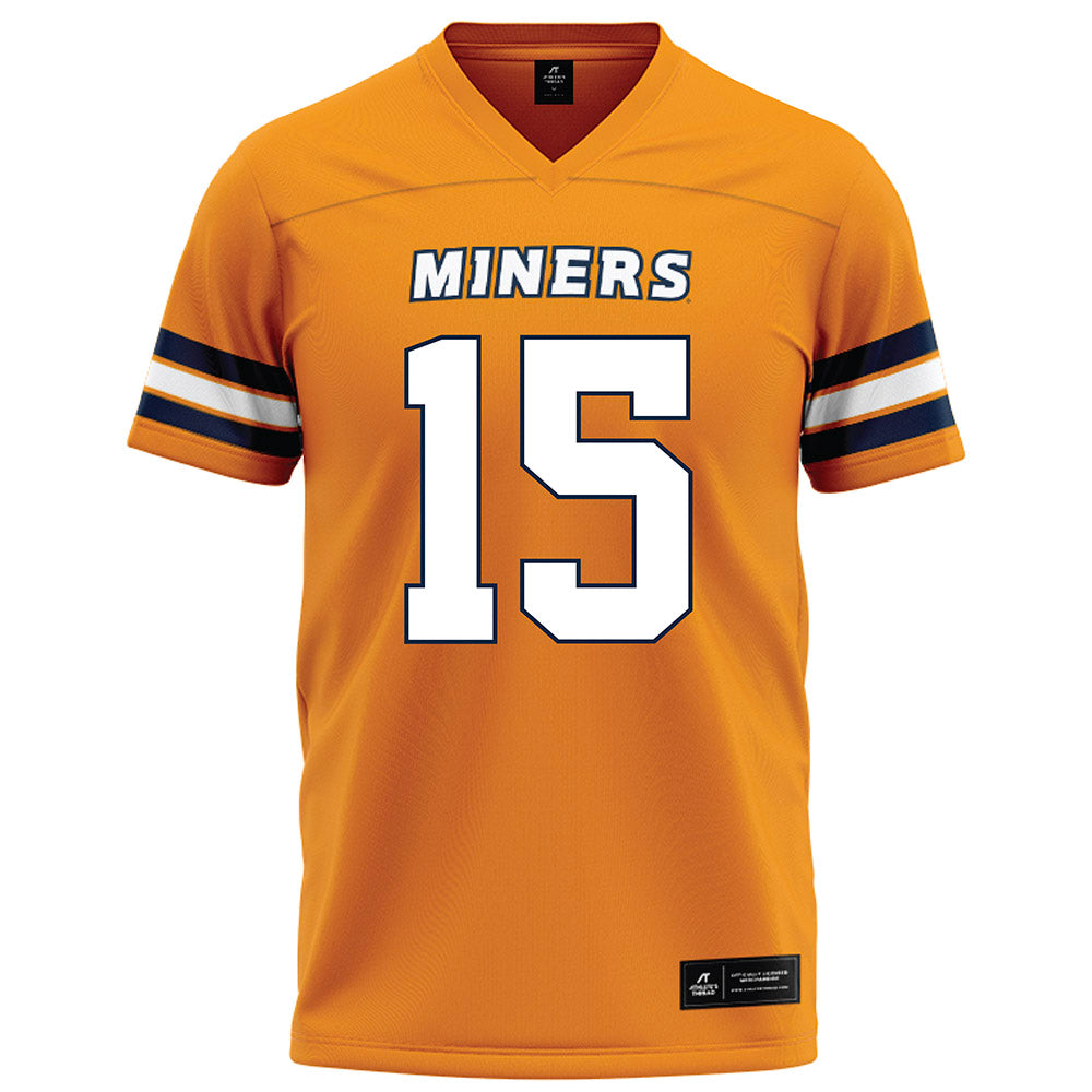 UTEP - NCAA Football : Kode Lowe - Orange Football Jersey-0
