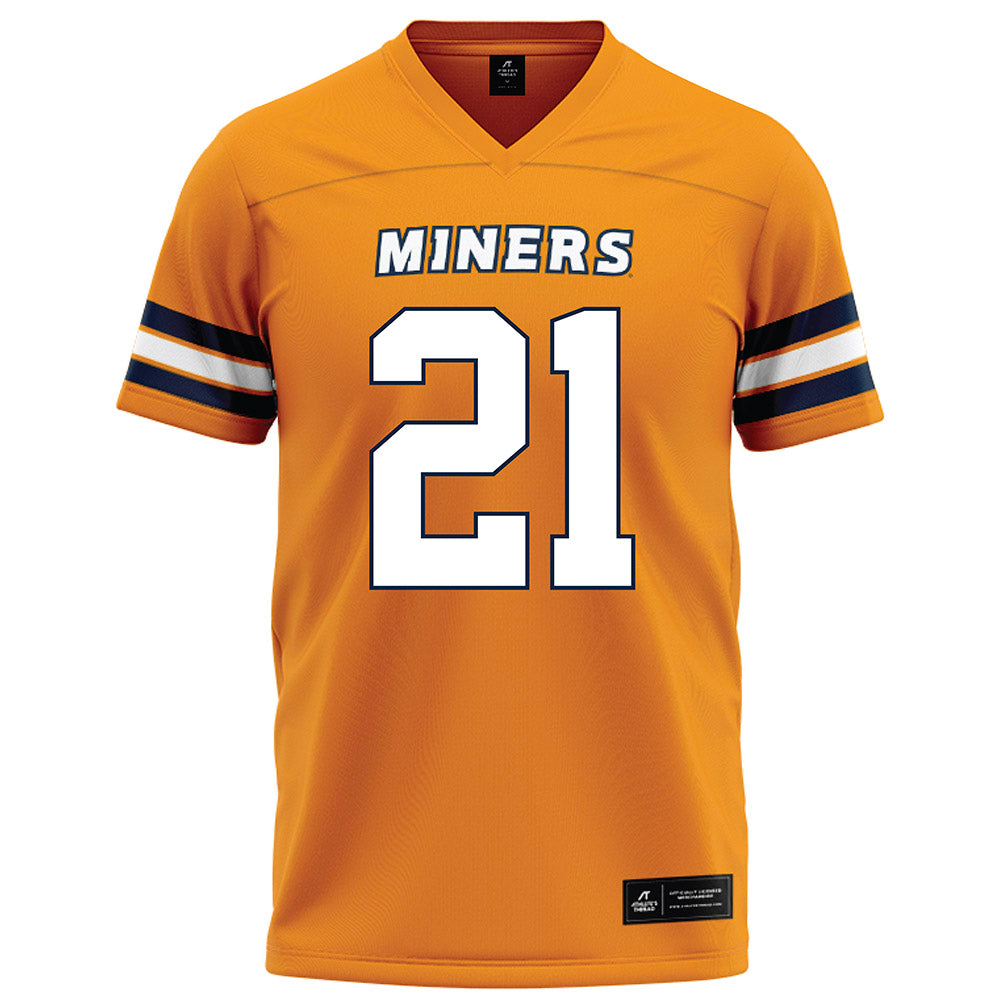 UTEP - NCAA Football : Joshua Wallace - Orange Football Jersey-0
