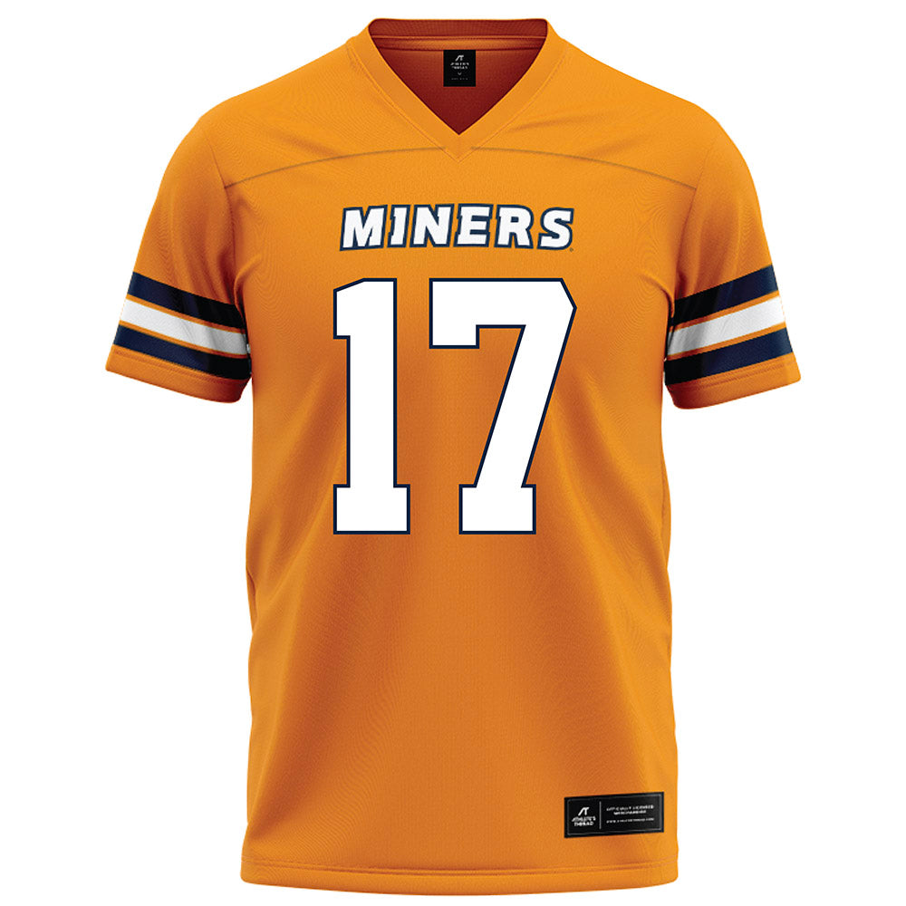 UTEP - NCAA Football : Cash Cheeks - Orange Football Jersey-0